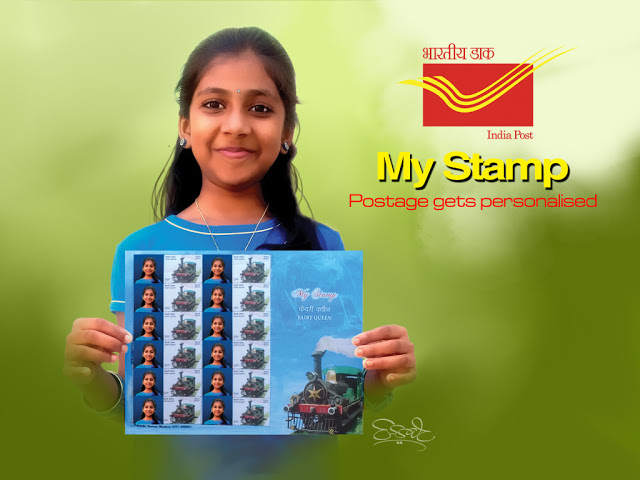 A Girl Showing Mystamp